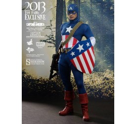 Captain America Movie Masterpiece Action Figure 1/6 Star Spangled Man 2013 Toy Fairs Exclusive 30 cm